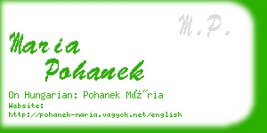 maria pohanek business card